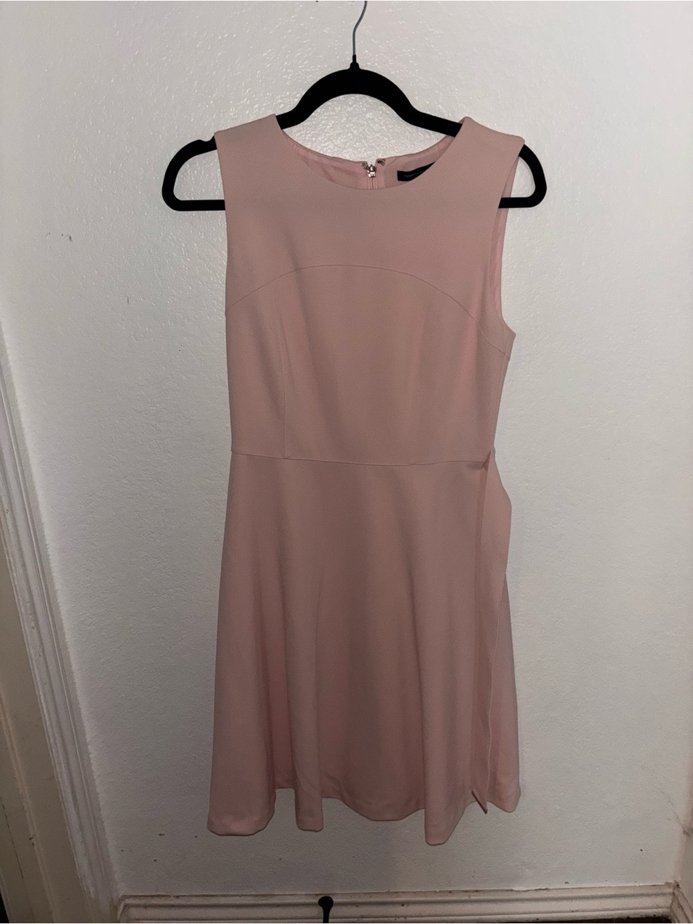 Cute Coquette Preppy Formal Pale Pink Bow Dress